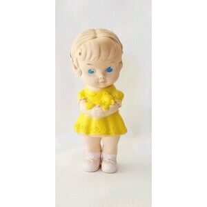 Vintage Mobley Rubber Yellow Doll 1963